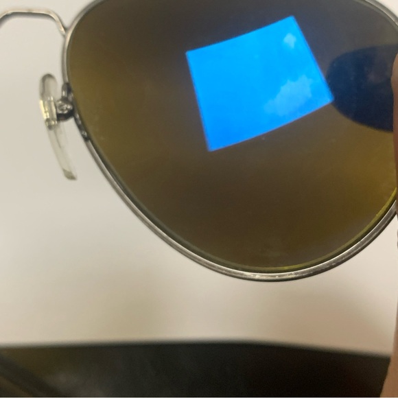 Vintage Vaurnet Pouilloux Sunglasses Unisex Pilot Mirrored Metal Polarized - Picture 8 of 11